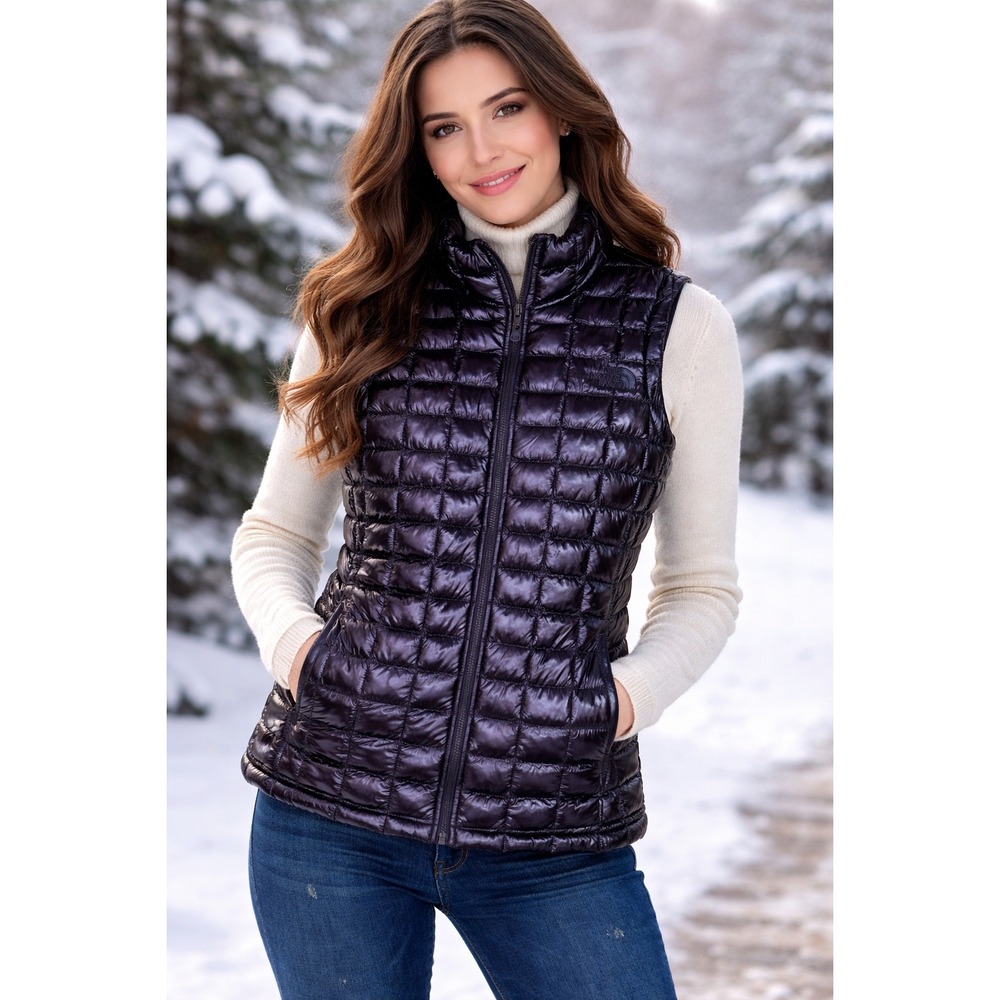 The North Face Women's Quilted Puffer Vest Black SZ Small Insulated Gorpcore
